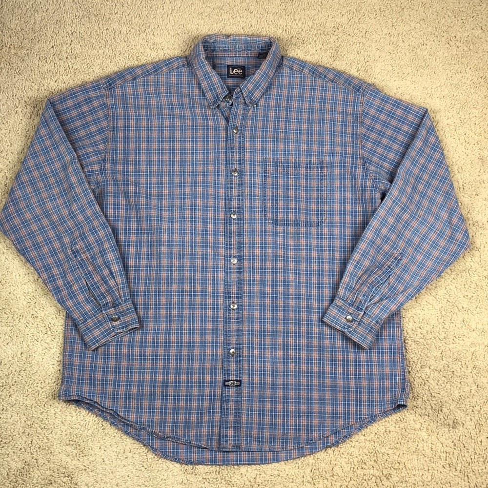 Vintage Lee Denim Button Down Shirt Men’s XL